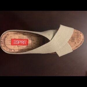 Esprit Tan Wedges Slip-On Sandals